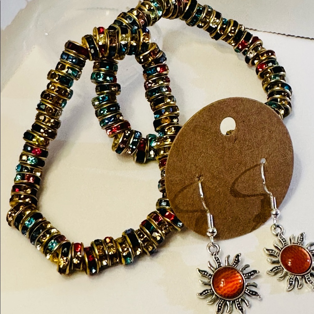 Handmade bracelets and earrings set